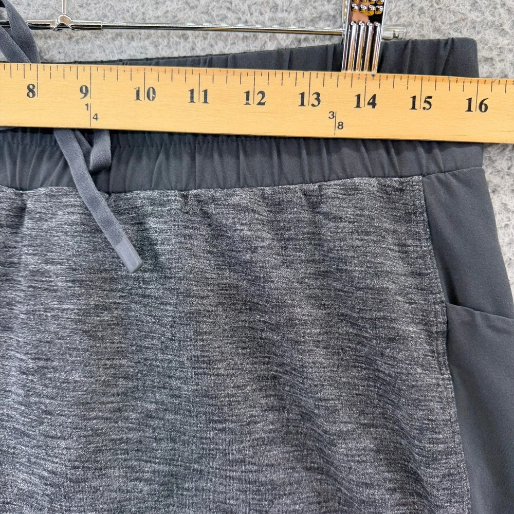 Athleta Womens Active Skort Gray Space Dye Drawstring Pockets Size M Medium